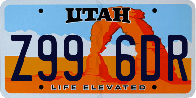 UT license plate Z996DR