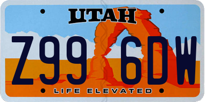 UT license plate Z996DW