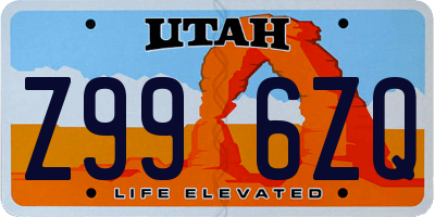 UT license plate Z996ZQ