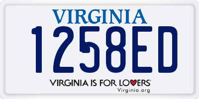 VA license plate 1258ED