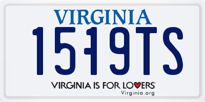 VA license plate 1519TS
