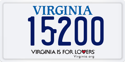 VA license plate 15200