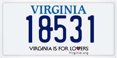 VA license plate 18531