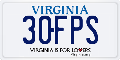 VA license plate 30FPS