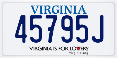 VA license plate 45795J