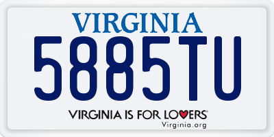 VA license plate 5885TU