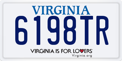 VA license plate 6198TR