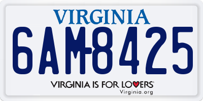 VA license plate 6AM8425