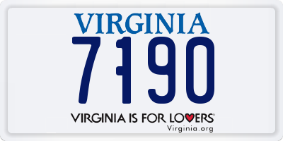 VA license plate 7190
