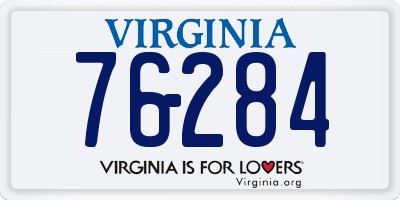 VA license plate 76284