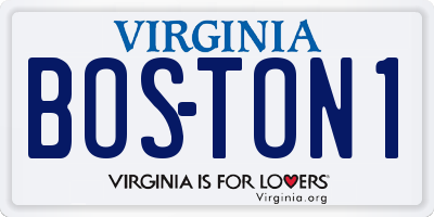 VA license plate BOSTON1