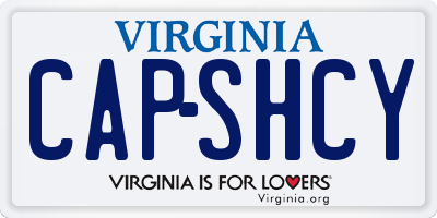 VA license plate CAPSHCY