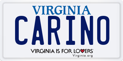 VA license plate CARINO