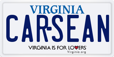 VA license plate CARSEAN