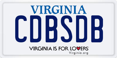 VA license plate CDBSDB