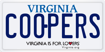 VA license plate COOPERS