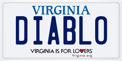 VA license plate DIABLO