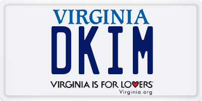 VA license plate DKIM