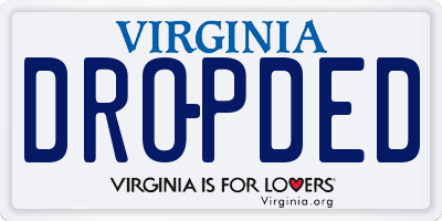 VA license plate DROPDED