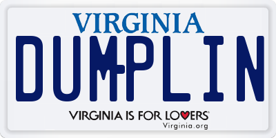 VA license plate DUMPLIN