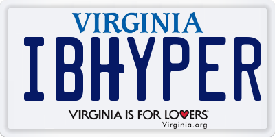 VA license plate IBHYPER