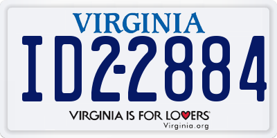 VA license plate ID22884