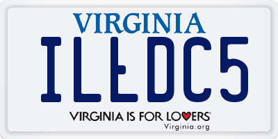 VA license plate ILLDC5