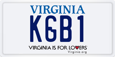 VA license plate KGB1