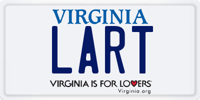 VA license plate LART