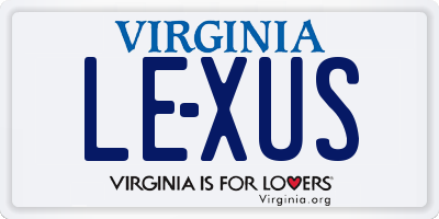 VA license plate LEXUS