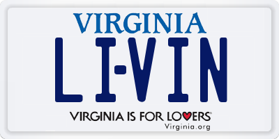 VA license plate LIVIN