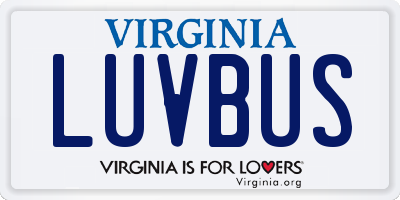 VA license plate LUVBUS