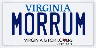 VA license plate MORRUM
