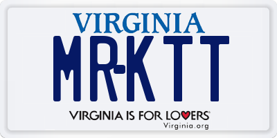 VA license plate MRKTT