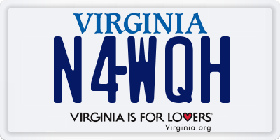 VA license plate N4WQH