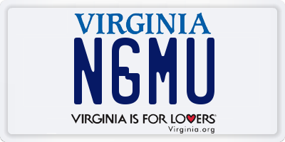 VA license plate NGMU