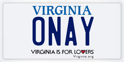 VA license plate ONAY