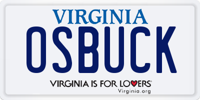 VA license plate OSBUCK