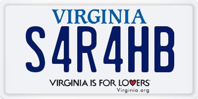 VA license plate S4R4HB