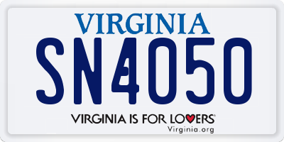 VA license plate SN4050
