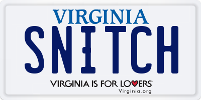 VA license plate SNITCH