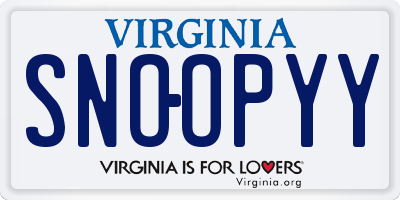 VA license plate SNOOPYY