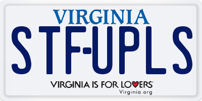 VA license plate STFUPLS
