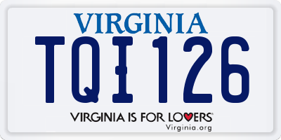 VA license plate TQI126