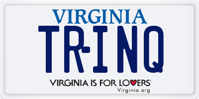 VA license plate TRINQ