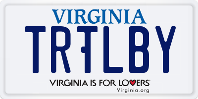 VA license plate TRTLBY