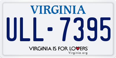 VA license plate ULL7395