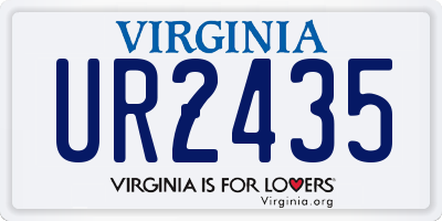 VA license plate UR2435