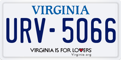 VA license plate URV5066