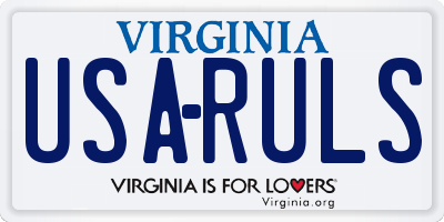 VA license plate USARULS